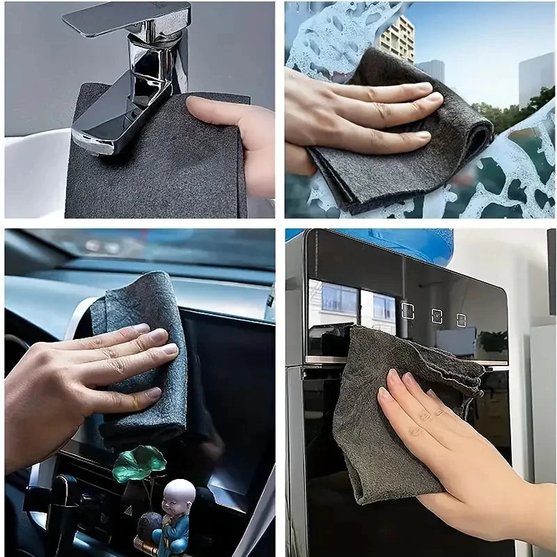 Magic Glass Cleaning Cloth-Thickened Streak-Free Towel, Reusable Dual-Sided Eraser for Kitchen Windows, No Watermark Home Tool Zpaxo