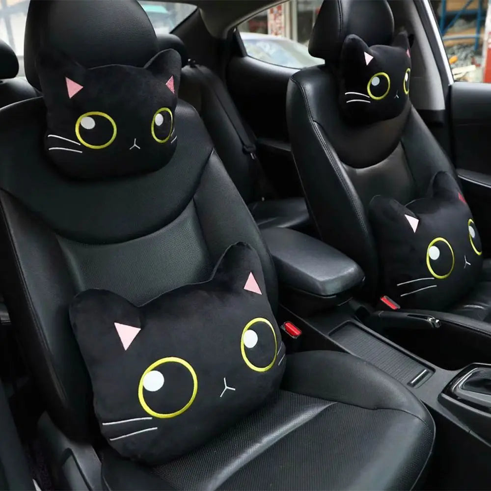 Seat Support Cartoon Cushion Rearview Mirror Cover Car Headrest Zpaxo