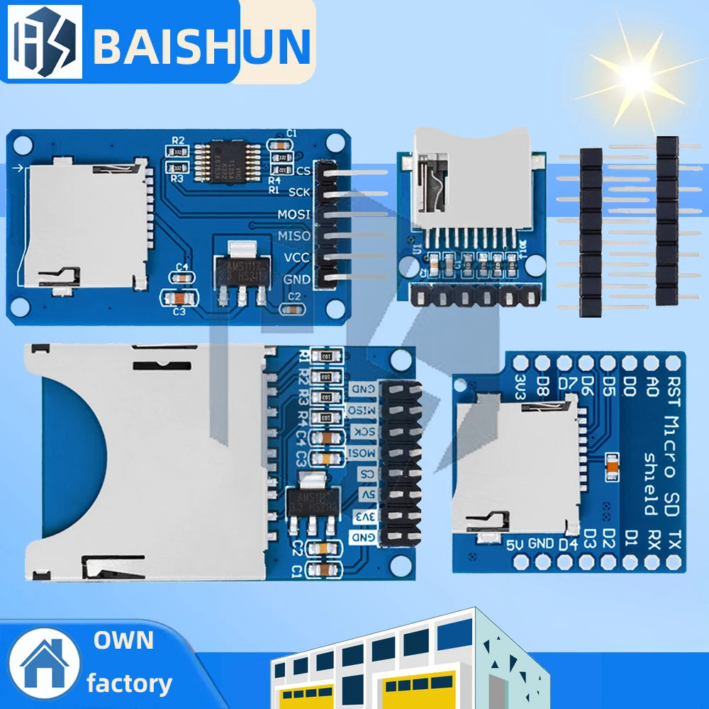 Micro SD/TF Card Reader (for Arduino-Compatible): SPI Interface – Built-In Level Converter Chip Zpaxo