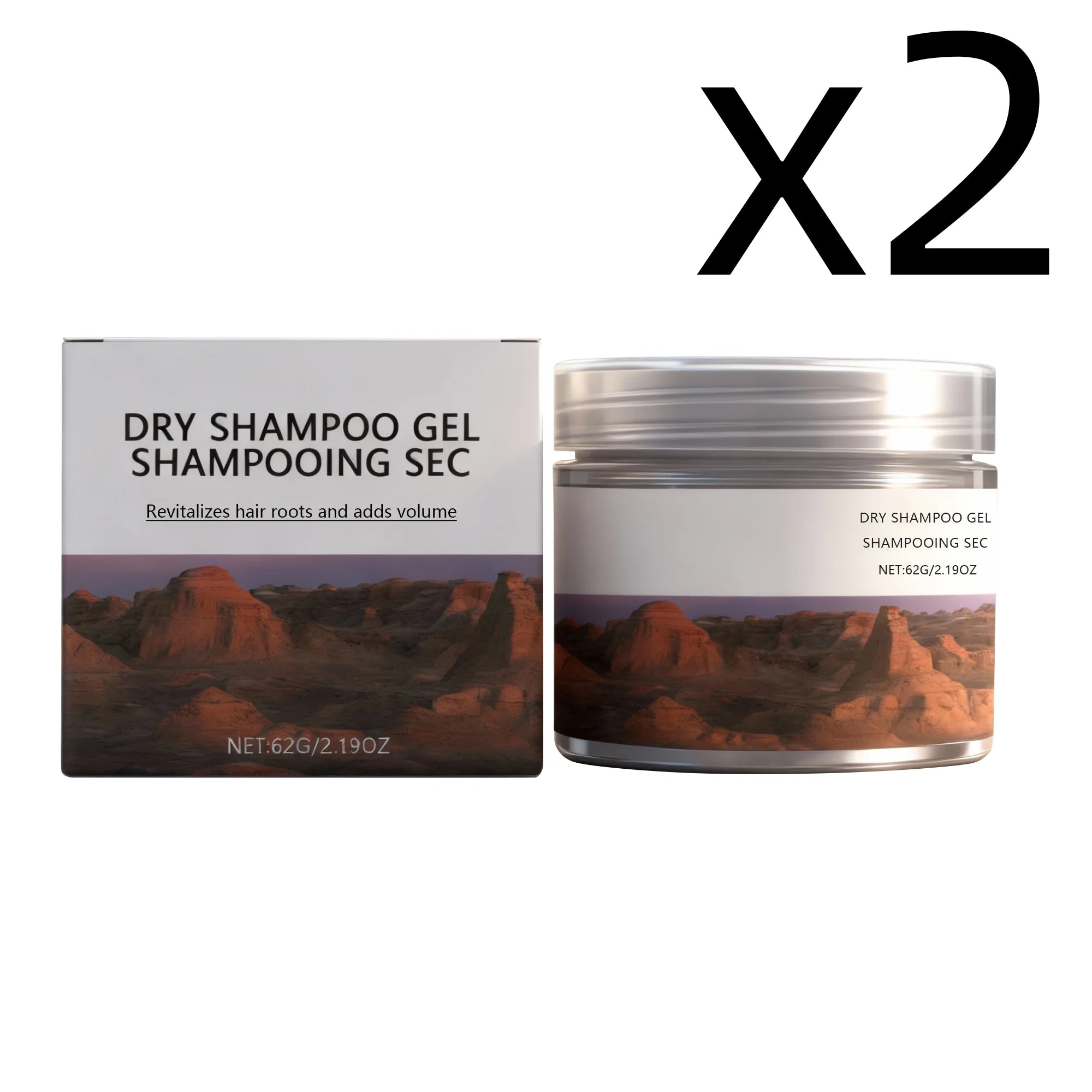 Coconut Oil Dry Shampoo Gel – Add Volume & Refresh Hair 62g Dry Shampoo Gel Zpaxo 62g Boxed X 2PCS