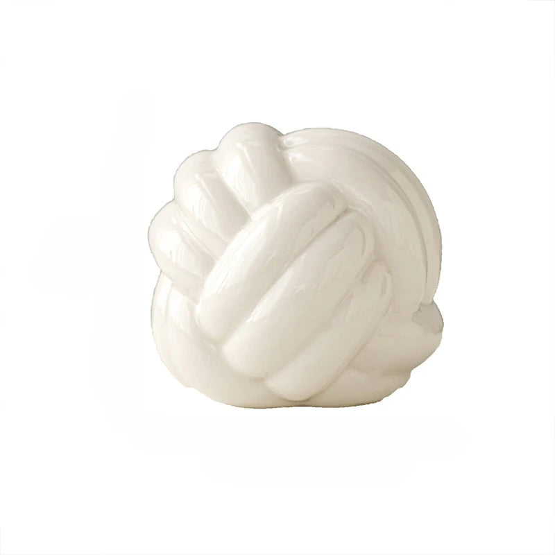 Art Deco-style Ceramic Ornament Linear Texture Home Decor Living Room