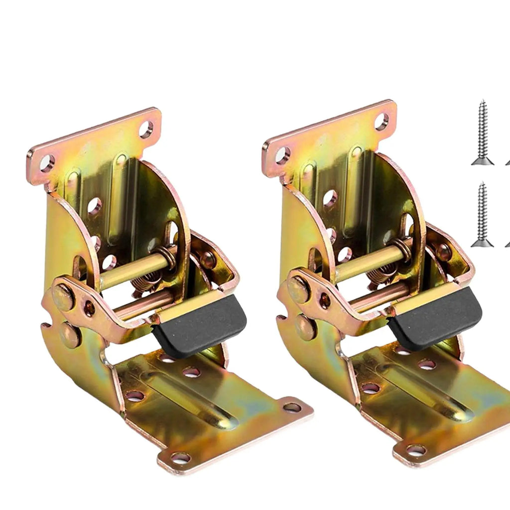 2x Furniture Leg Hinges Folding Accessory 0-90-180 Degree Simple Assembly Multifunctional Lock Extension Support Self Locking Zpaxo