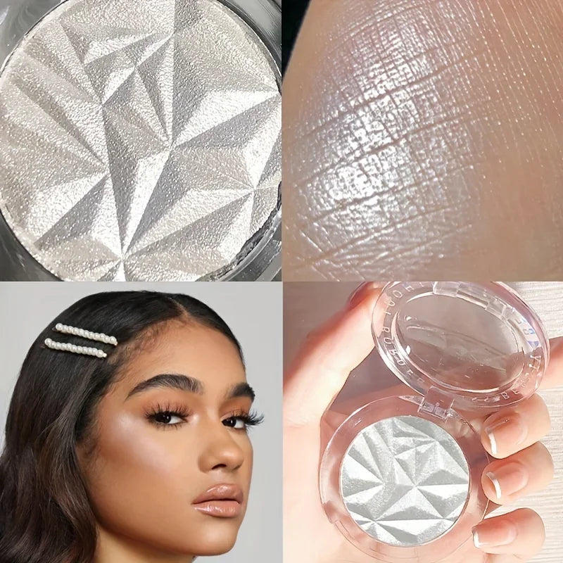 2 Colors Diamond Highlighter Powder Palette Glitter Face Contour Brighten Makeup Shimmer Ultra-concentrated Illuminate Cosmetic Zpaxo