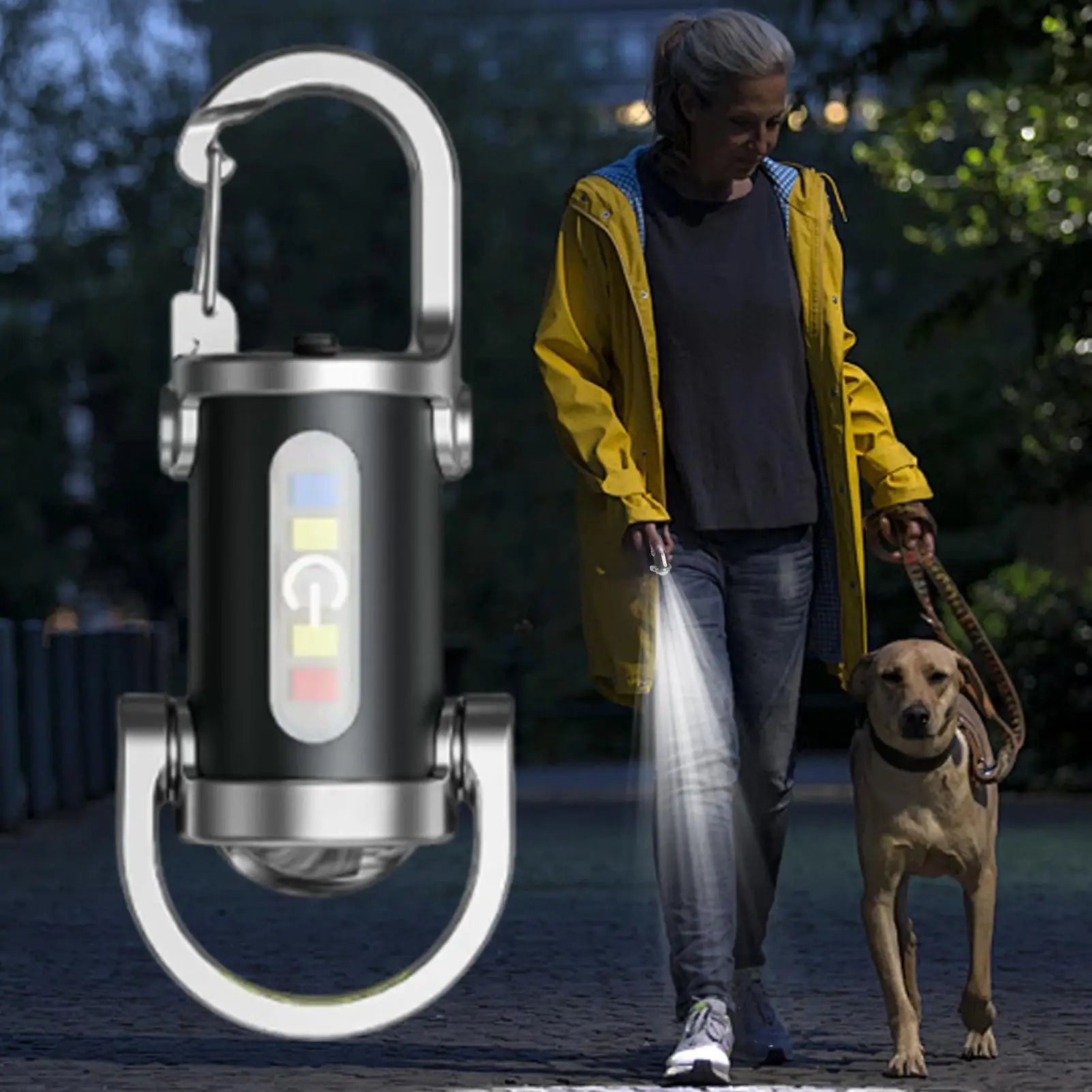 Rechargeable Keychain Flashlight Mini LED Torch Bright Portable