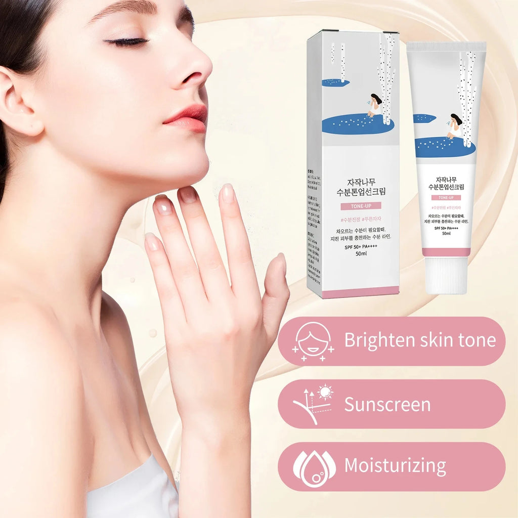 Jaysuing SPF 50+ PA+++ Brightening Hydrating Sunscreen Cream 50ml Facial Sunscreen Zpaxo