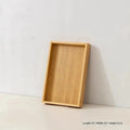 MJapanese-Style Serving Tray Bamboo Handles Rectangular Tea Breakfast