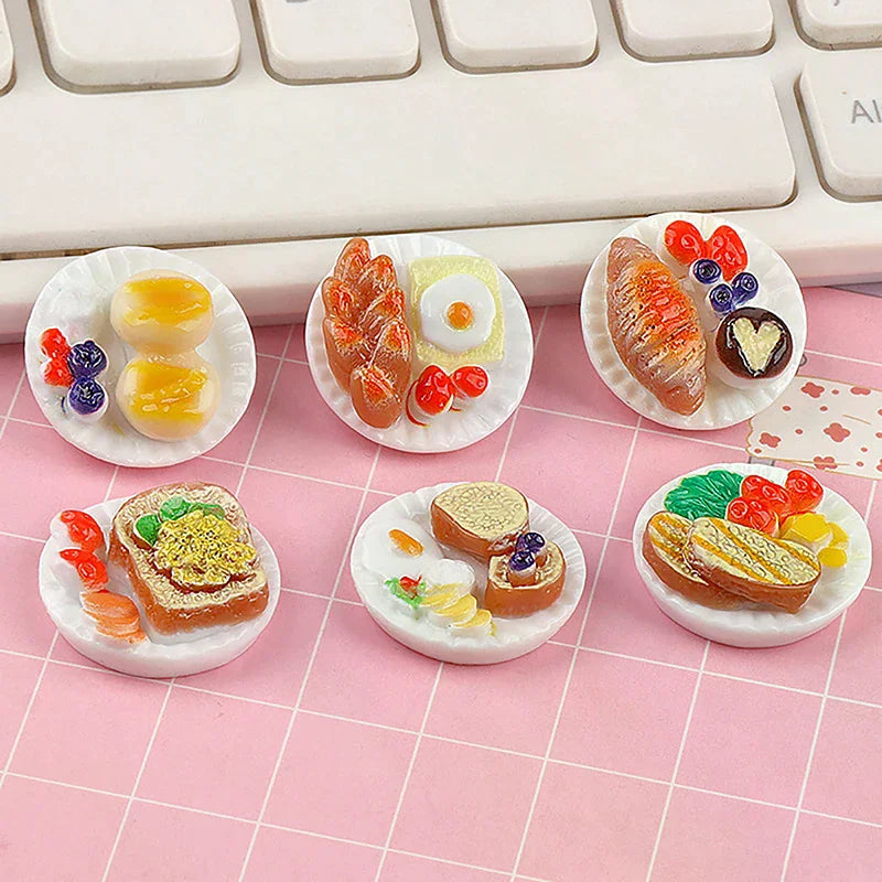 Decorative Mini Dim Sum Platter DIY Miniature Landscape Fairy Gardens Zpaxo