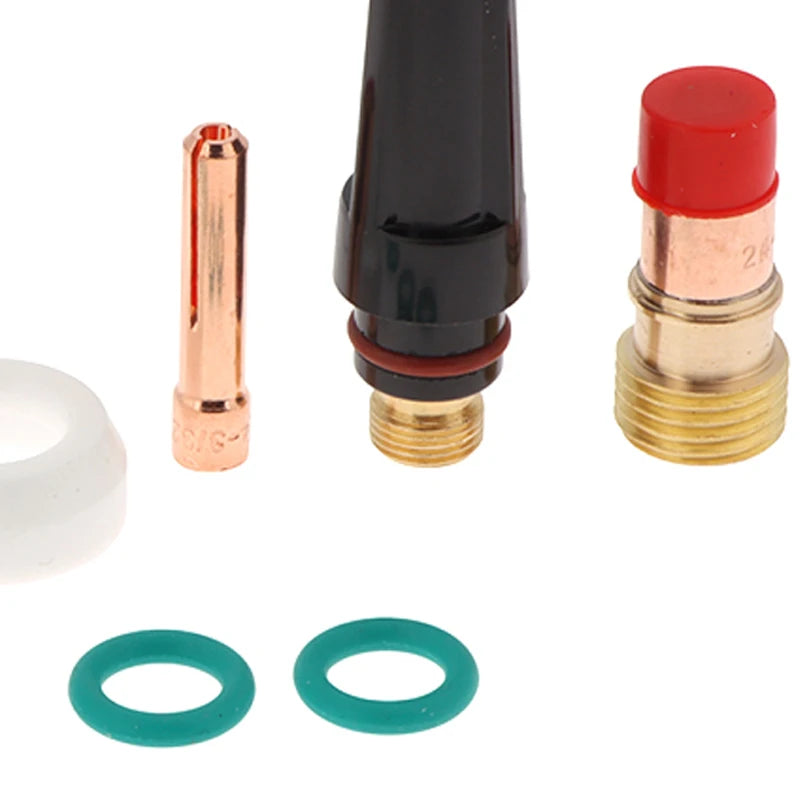 10Pcs Welding Nozzles Kit Pyrex Glass Cup Kit TIG Welding Torch Set For WP-17/18/26 Welding Torch Accessories Soldering Supplies Zpaxo Default Title