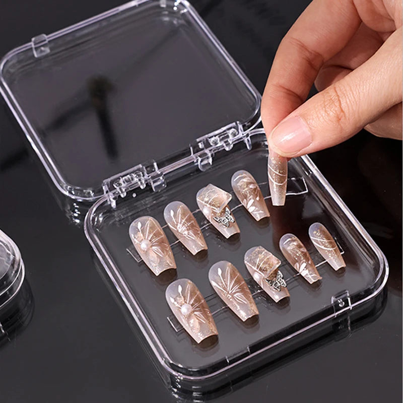 Armour storage box with flip cover, jewelry box, transparent nail art box, desk storage and display use Zpaxo