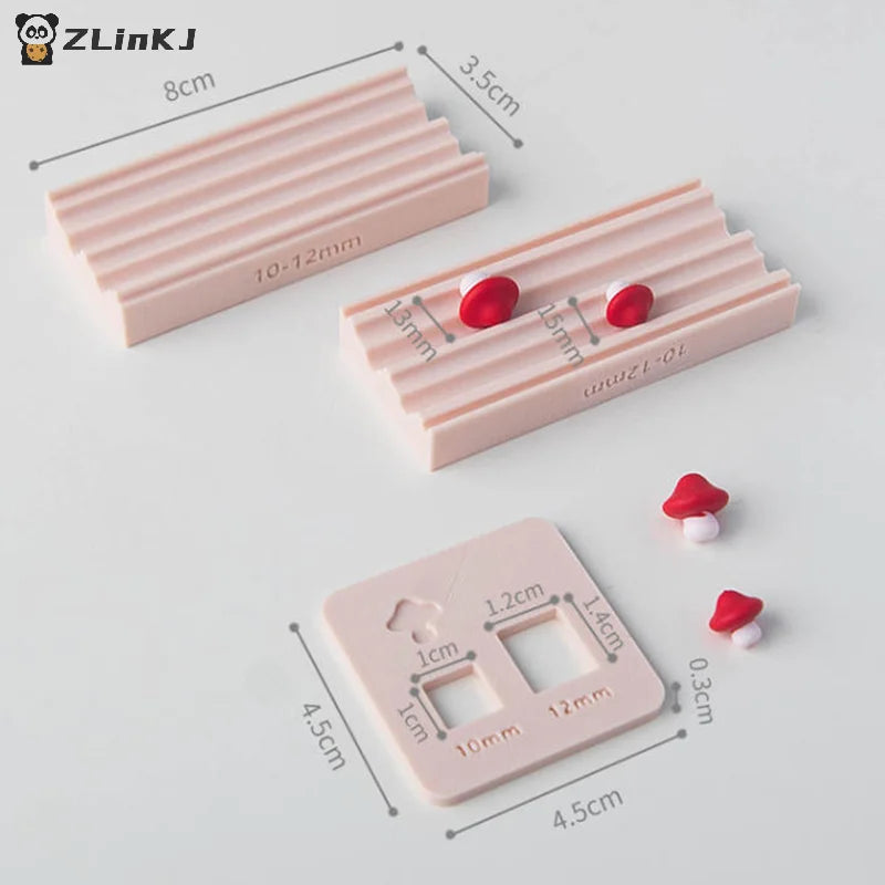 3D Lemon Mushroom Rhombus Beads Pottery Polymer Clay Mold Miniature Zpaxo