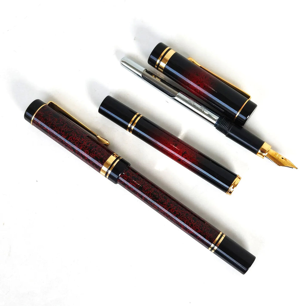 Old Stock Rare Yongsheng 525 Fountain Pen Metal Rod Marble Pattern Writing Office Stationery Collection Nostalgia NIB 0.5MM Zpaxo