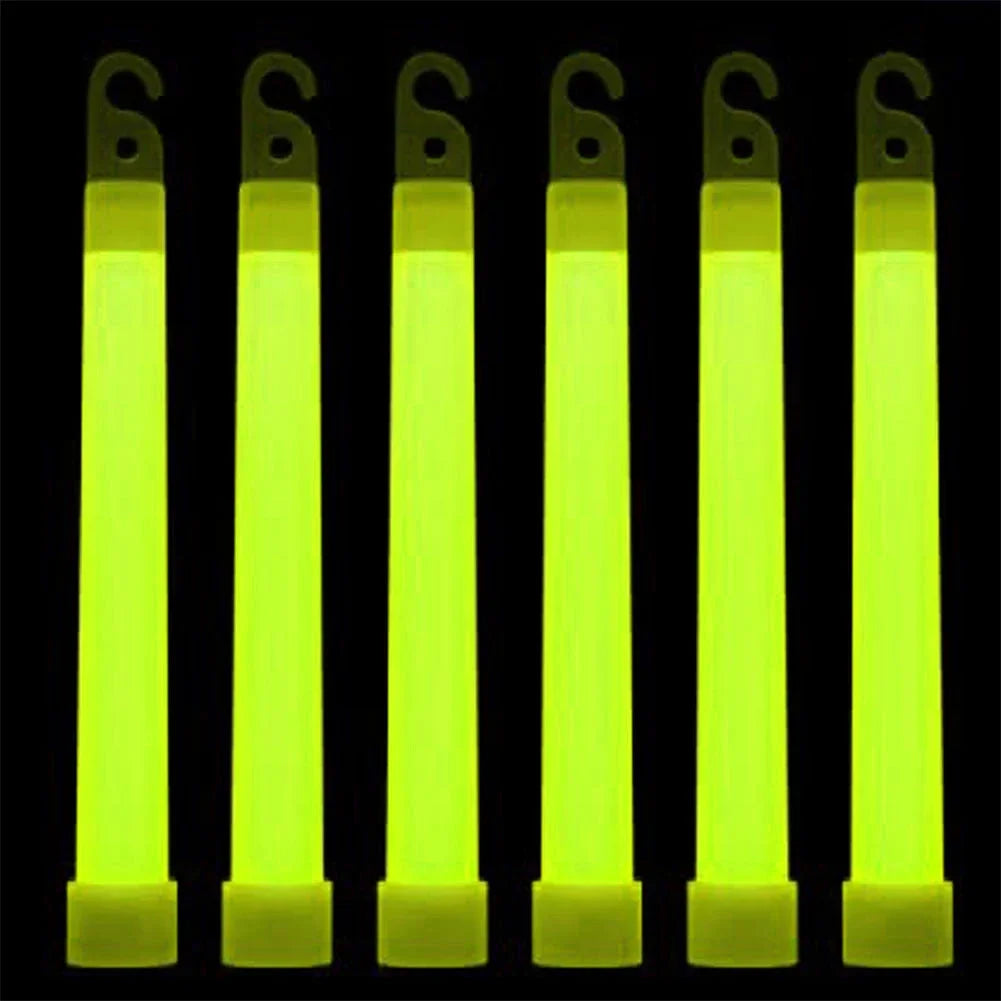 1-50pcs Glow Sticks with Hook 6 inch Fluorescence Light for Hiking Camping Outdoor Emergency Concert Party Light Sticks Zpaxo