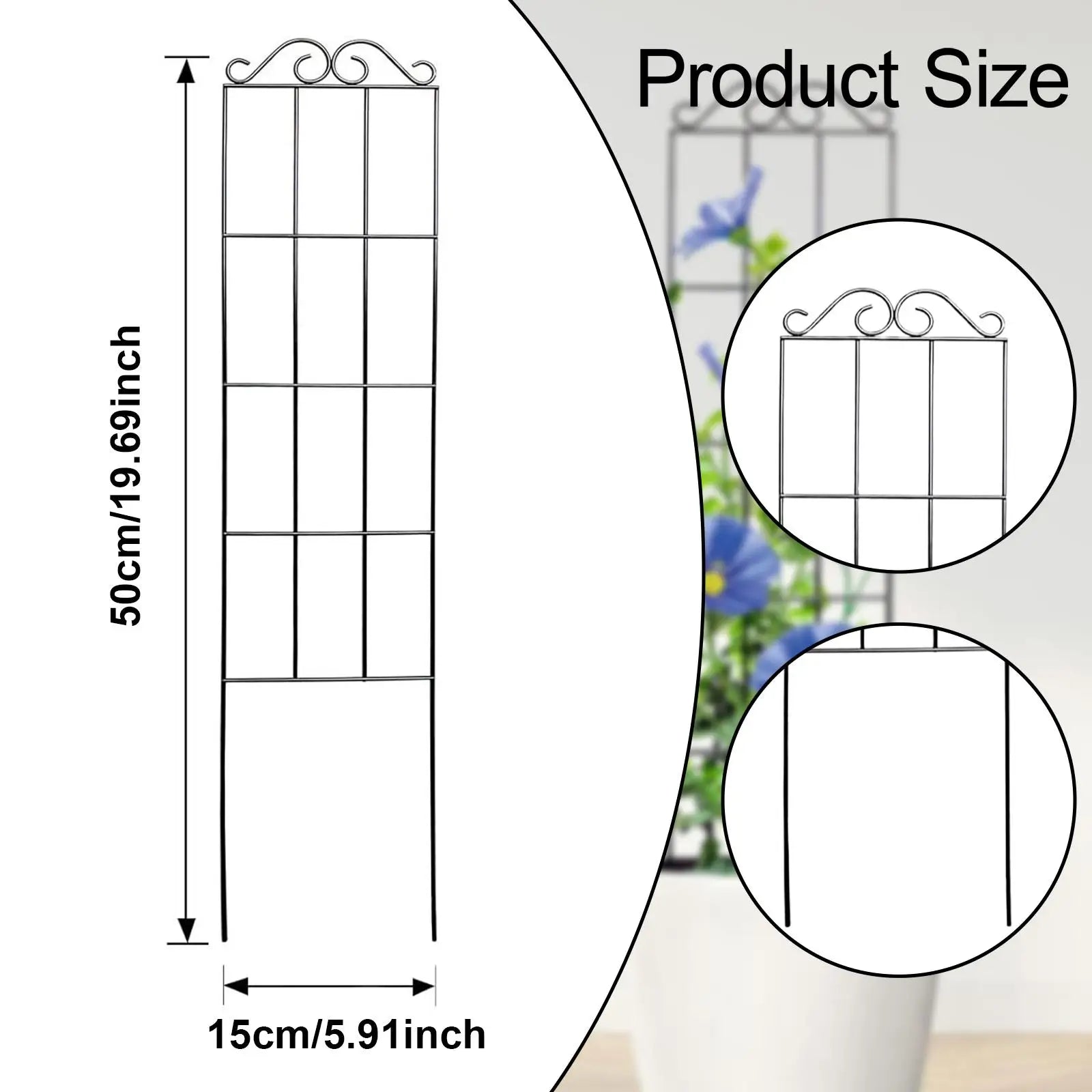 Garden Trellis for Climbing Plants,Flowers Stand,Plant Stake,Rustproof Plant Zpaxo
