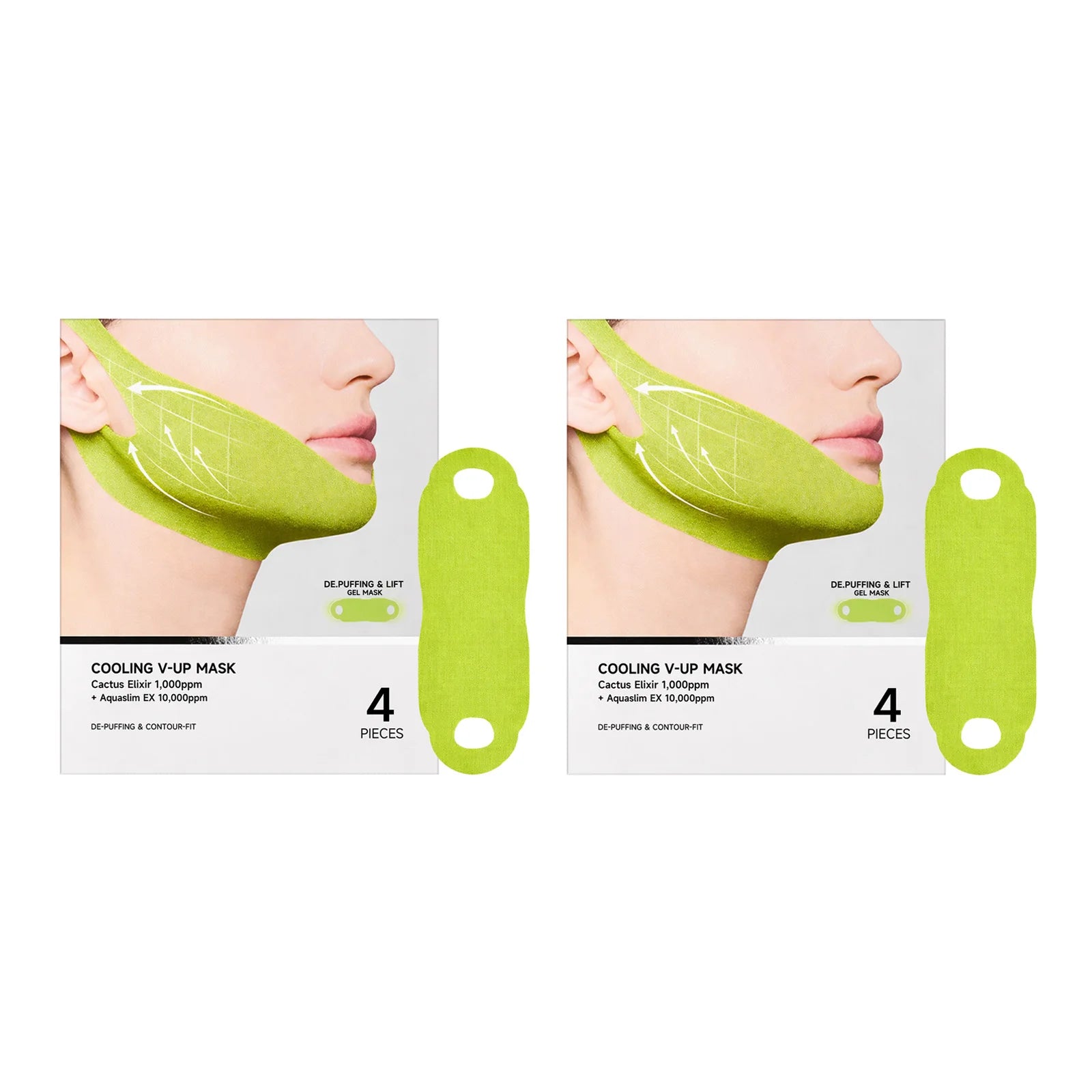 Hoygi Cooling V-Up Face Lifting Mask | V-Shape Chin Firming Patch Face Lifting Mask Zpaxo 8pieces