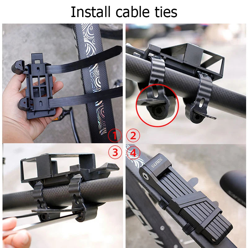 Bicycle Folding Chain Lock Bike Foldable Lock Anti-theft E-Bike Chain Cable Padlock Safety Portable Locks Bicycle Accessories Zpaxo