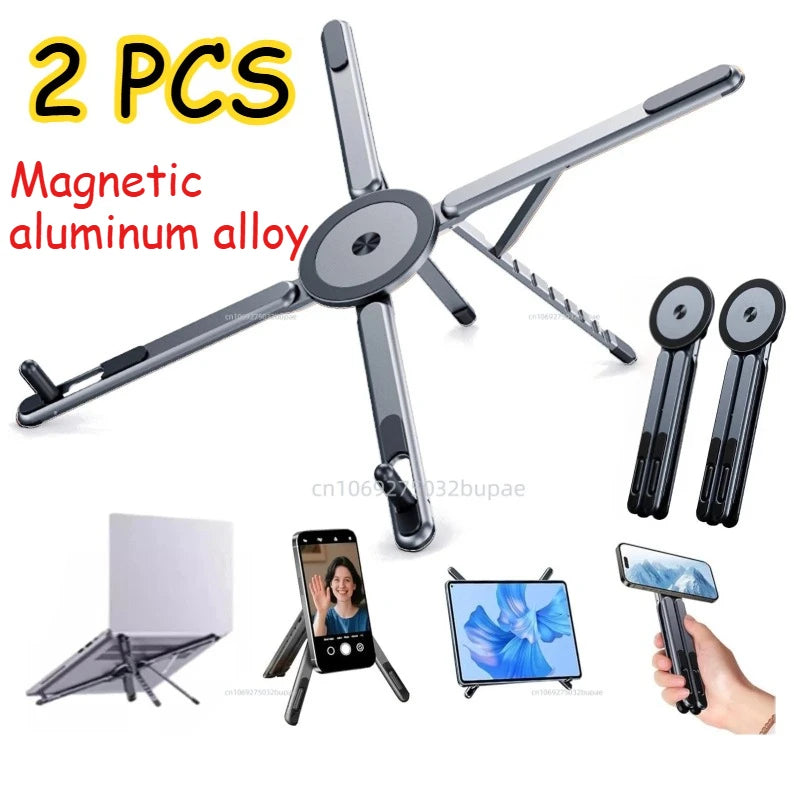 Stand for Cell Phone Laptop Stand Portable Foldable Laptop Holder Pocket Size 360 Degree Rotating Cell Phone Tablet Notebook Zpaxo 2pcs