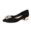 Womens Bow Knot Low Heel Pumps Lightweight Comfortable Chunky Casual Zpaxo 022-2Black 33(insole 21.1cm) China Mainland