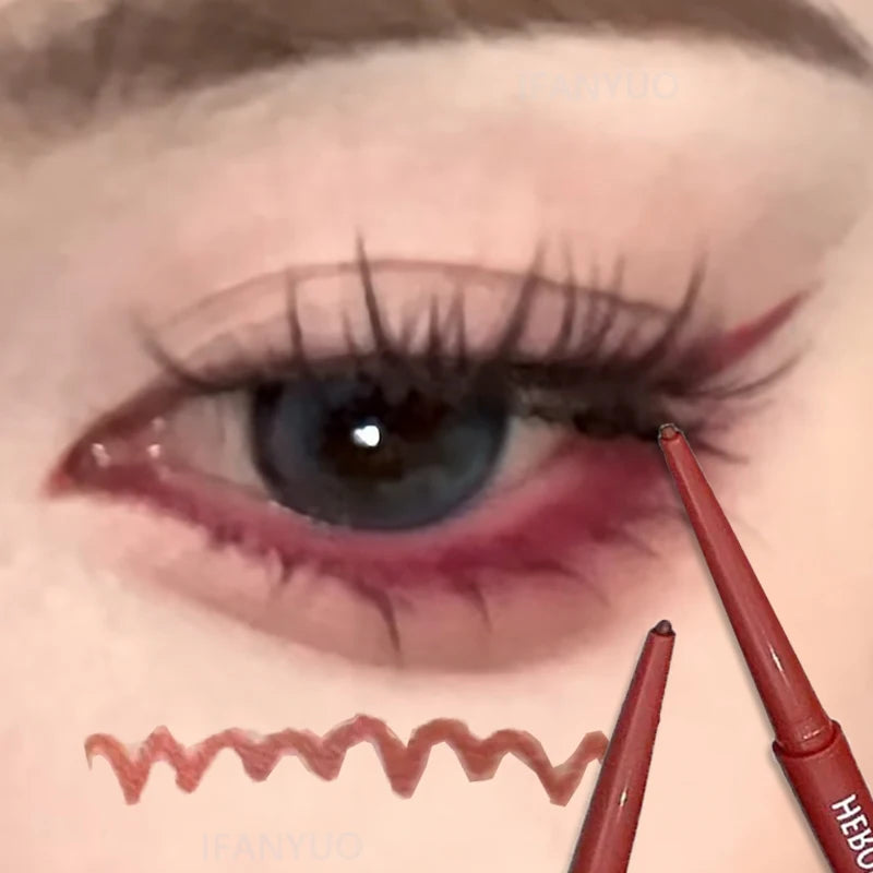 12 Colors Eyeliner Pencil Wine Red Waterproof Lasting Matte Brown Eyeshadow Contour Stick High Pigment Lying Silkworm Eye Makeup Zpaxo