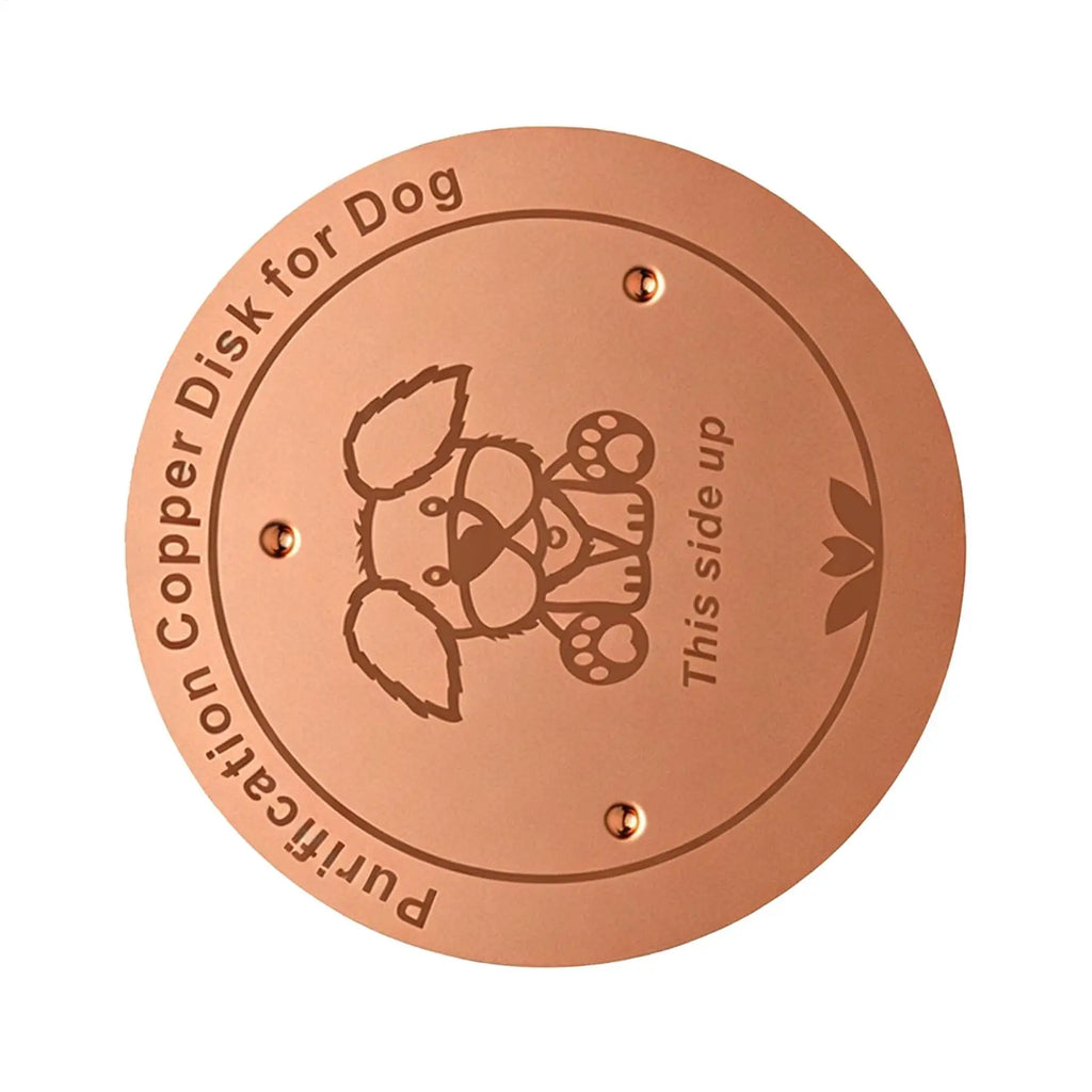Cat Water Bowl Copper Disk Cleaner Plate 3-Point Support Purification