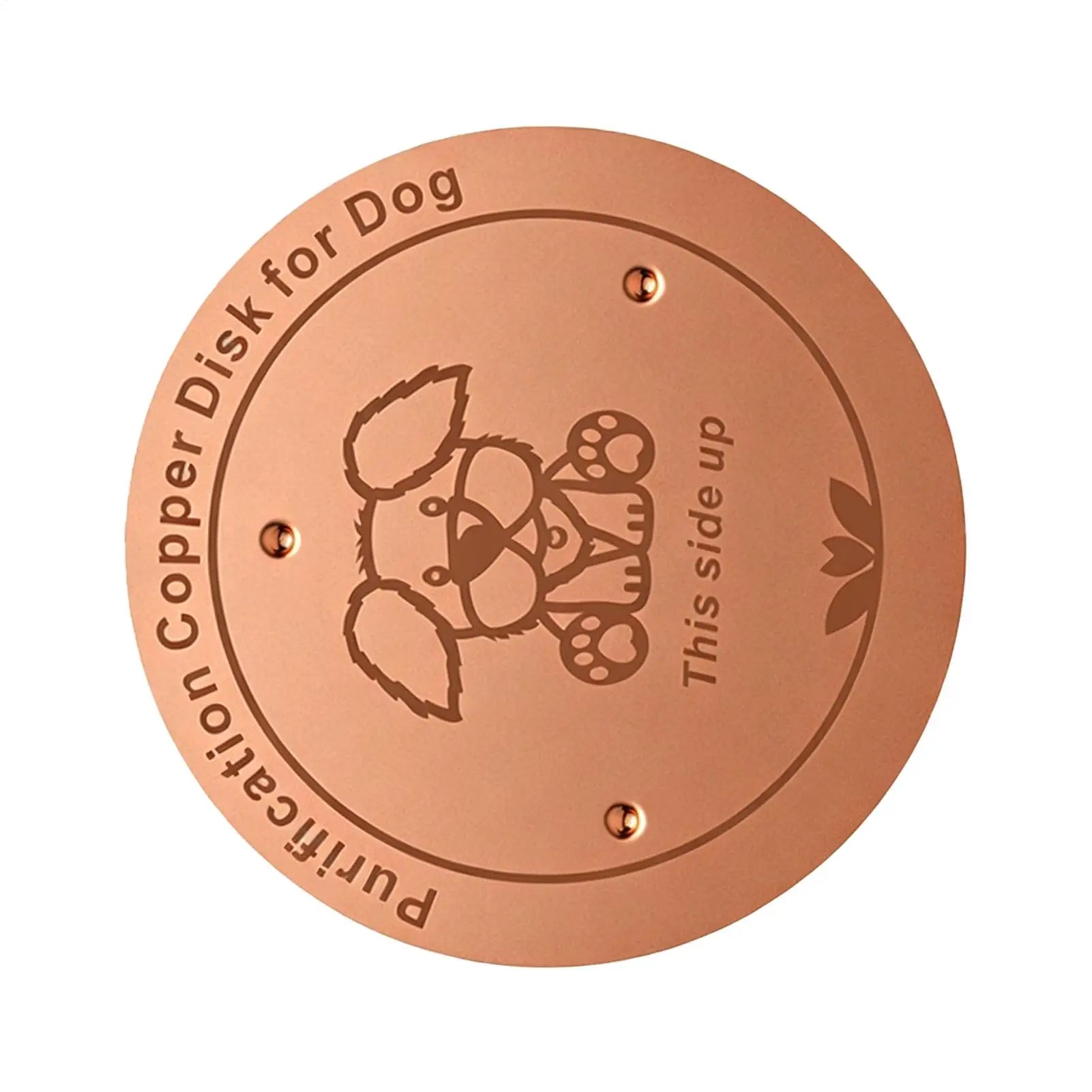 Cat Water Bowl Copper Disk Cleaner Plate 3-Point Support Purification