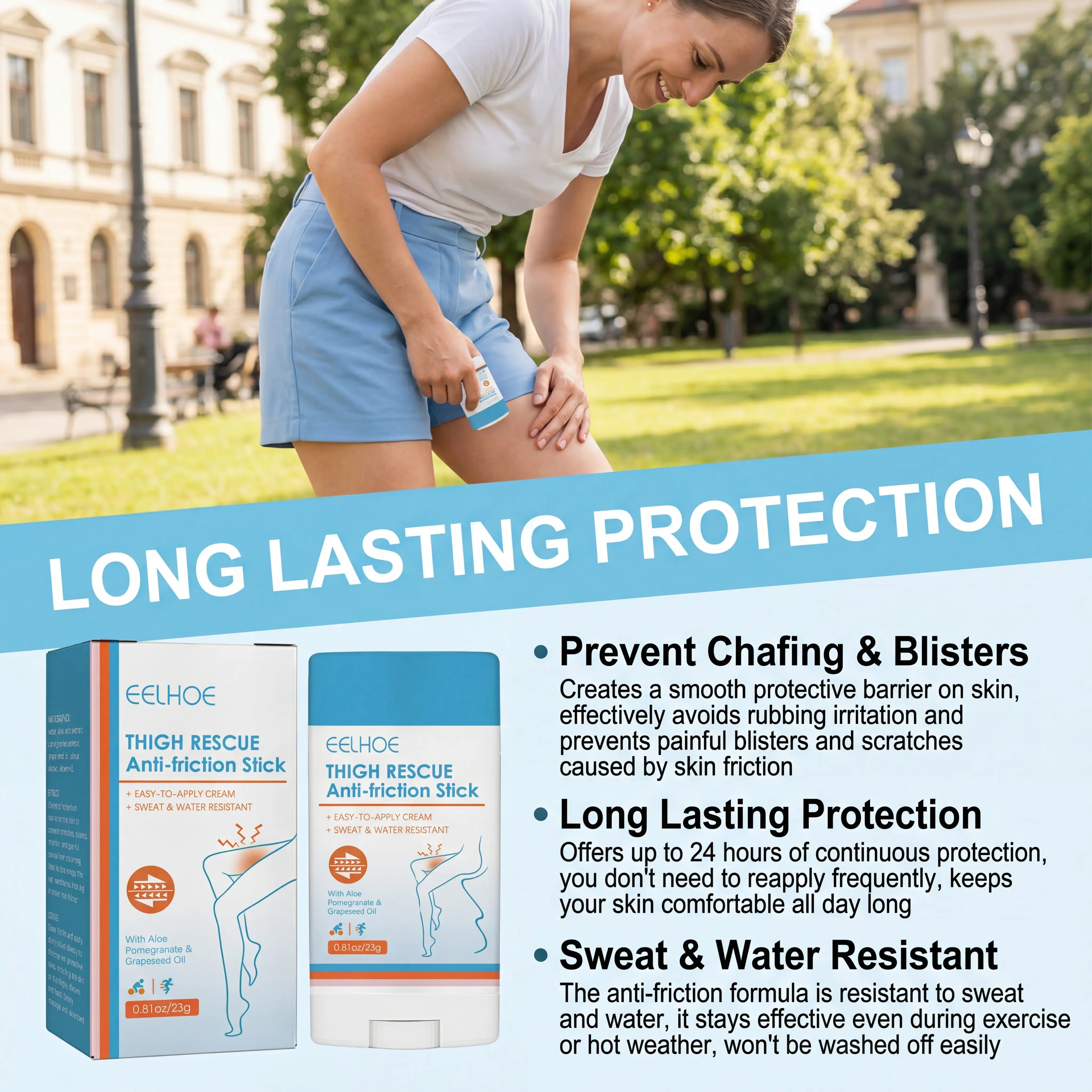 1/2/3/4/5Pcs Anti Chafing Stick Dry Skin Remedy Moisturizing Without Greasiness Gentle Nourishing Thigh Chafing Protection Zpaxo