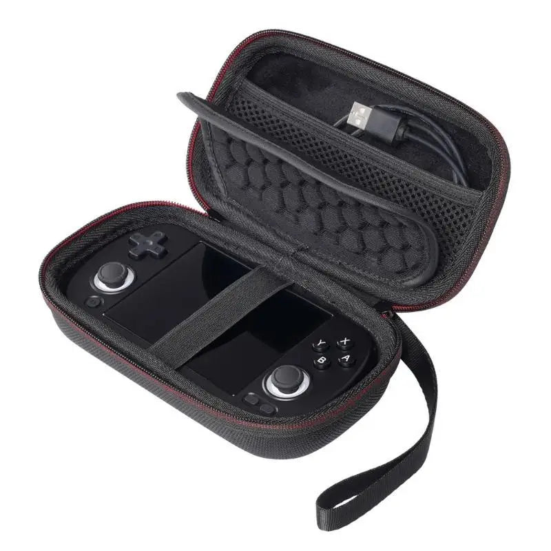 652F Storage Box for RG40XX H Handheld Console Carrying Case with Mesh Pocket Lanyard Zpaxo