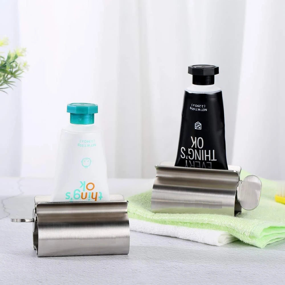 1pc Stainless Steel Wringer Roller Rotate Dispenser for Ointments Cosmetics Bathroom Accessories Toothpaste Squeezer Tube Roller Zpaxo