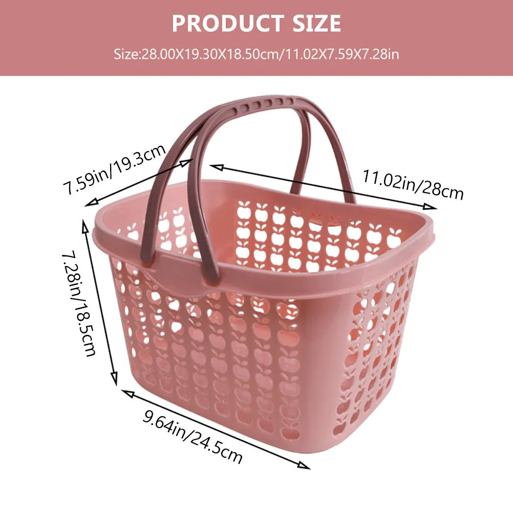 Plastic Shopping Basket Vegetable Storage Organizer Kitchen Home