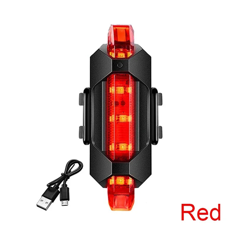 USB Rechargeable Bike Light Set – Front & Rear LED Lights