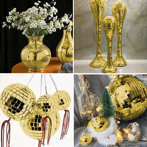 100-Pack Golden Mirror Mosaic Glass Tiles – DIY Craft Kit Mosaic Craft Tiles Zpaxo
