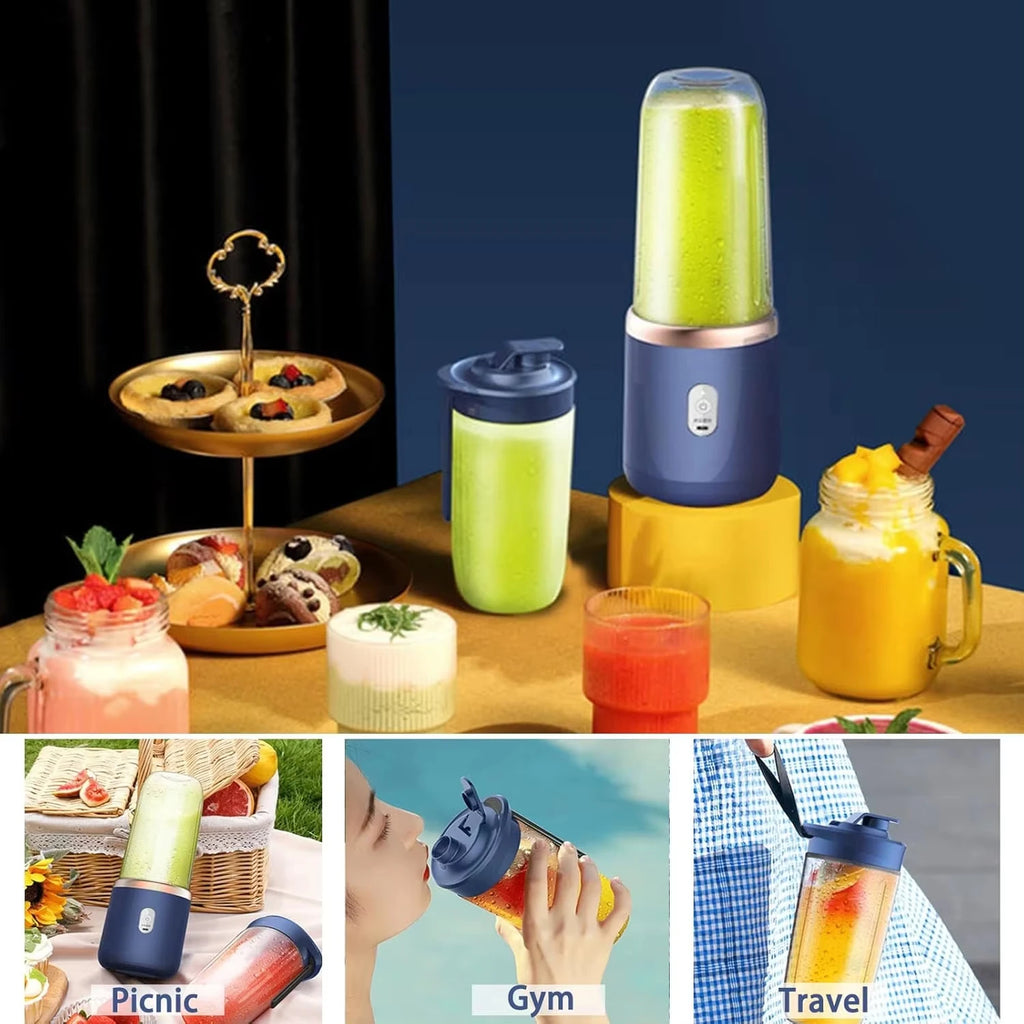 USB Personal Mini Juicer Cup Handheld Travel Blender Portable Single Double Cup for Water Bottles Zpaxo
