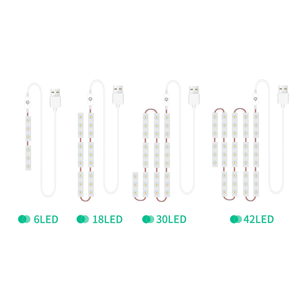 USB LED Strip Lights Dressing Mirror Makeup Mirror Lights Dimmable Touch Control Vanity Mirror Lights Bathroom Mirror Light Zpaxo