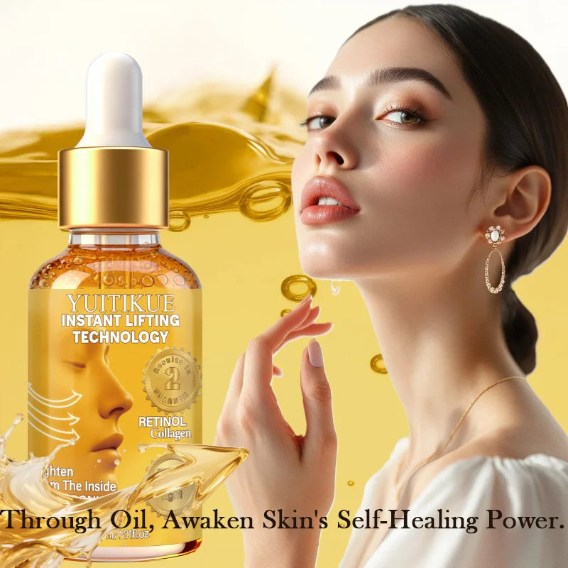 Liquid Gold Face Oil – Retinol, Collagen & Hyaluronic Acid Serum Face Serum Oil Zpaxo