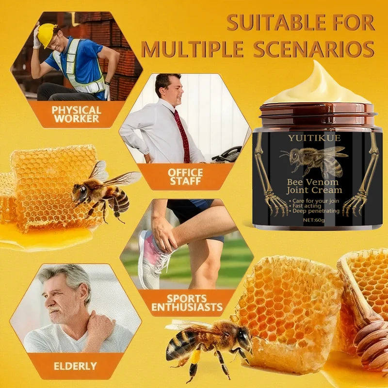 Bee Venom Joint Cream 60g | Fast-Acting Deep Penetrating Relief Joint Relief Cream Zpaxo