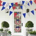 Red White Flag Pennants Premium Paper Triangular Bunting Garland for Independence Day Party Decoration Zpaxo Default Title
