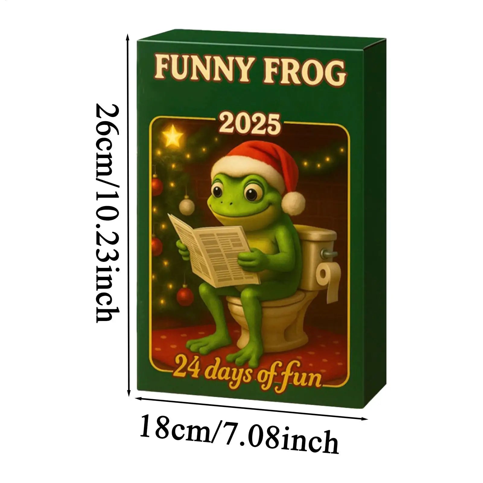 Christmas Advent Calendar 2D Acrylic Frog Ornaments 24 Days Countdown