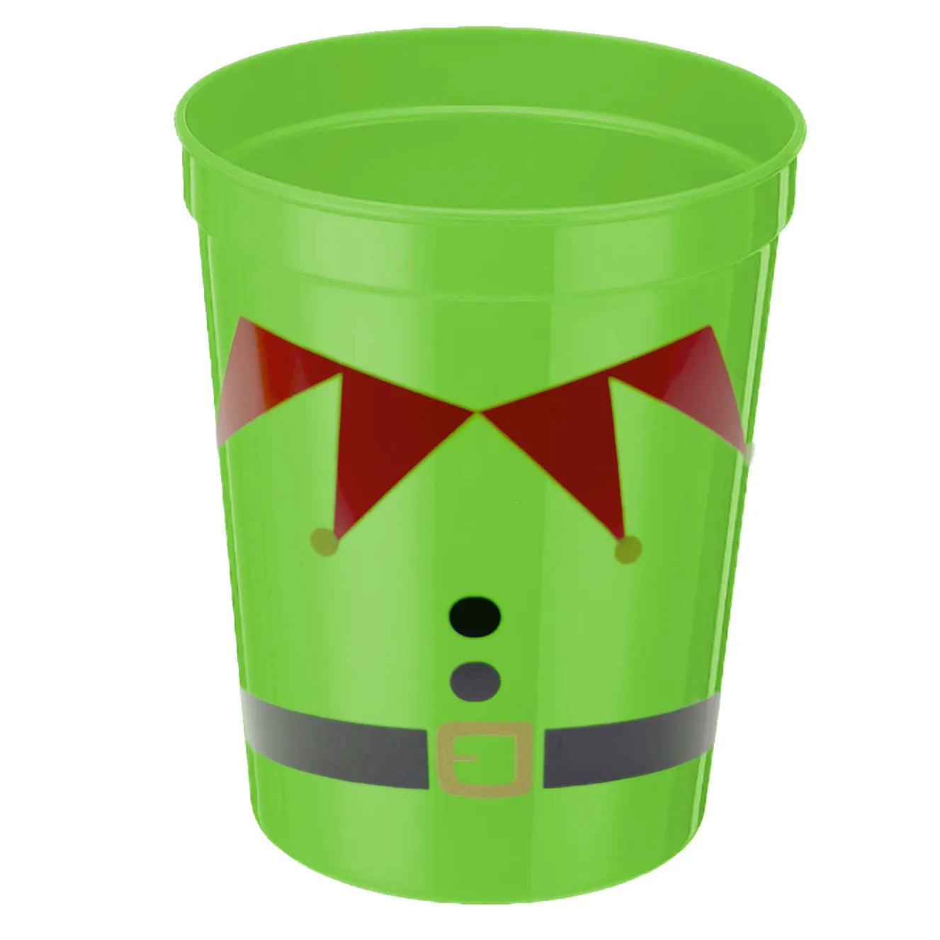 16 oz Reusable Christmas Plastic Party Cups – Stadium Style Reusable Party Cups Zpaxo Green