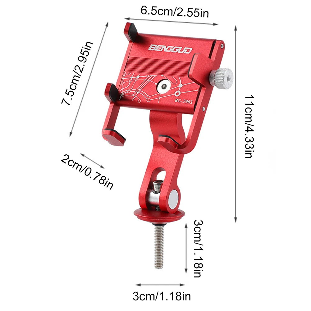 Bike Phone Holder Quick Attach/Detach Bicycle Mount Phone Holder Bicycle Headset Phone Mount for 1.97 To 3.74 in Smartphone Zpaxo