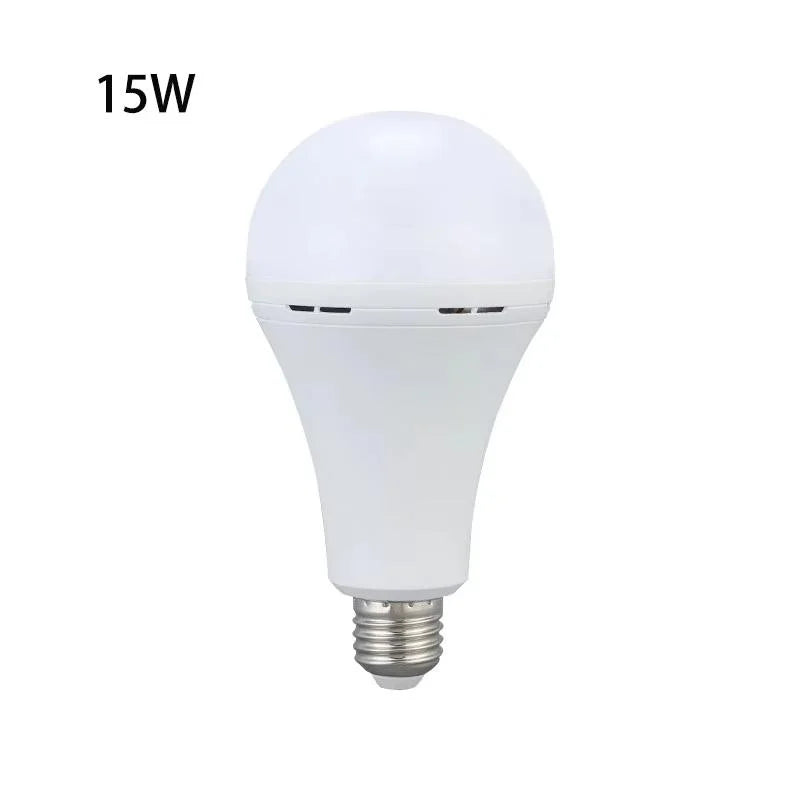 7W 9W 12W 15W LED Emergency Light Bulb Rechargeable Energy Saving Lamp for Home Power Outage Backup Portable Handheld Light Zpaxo 15W white light