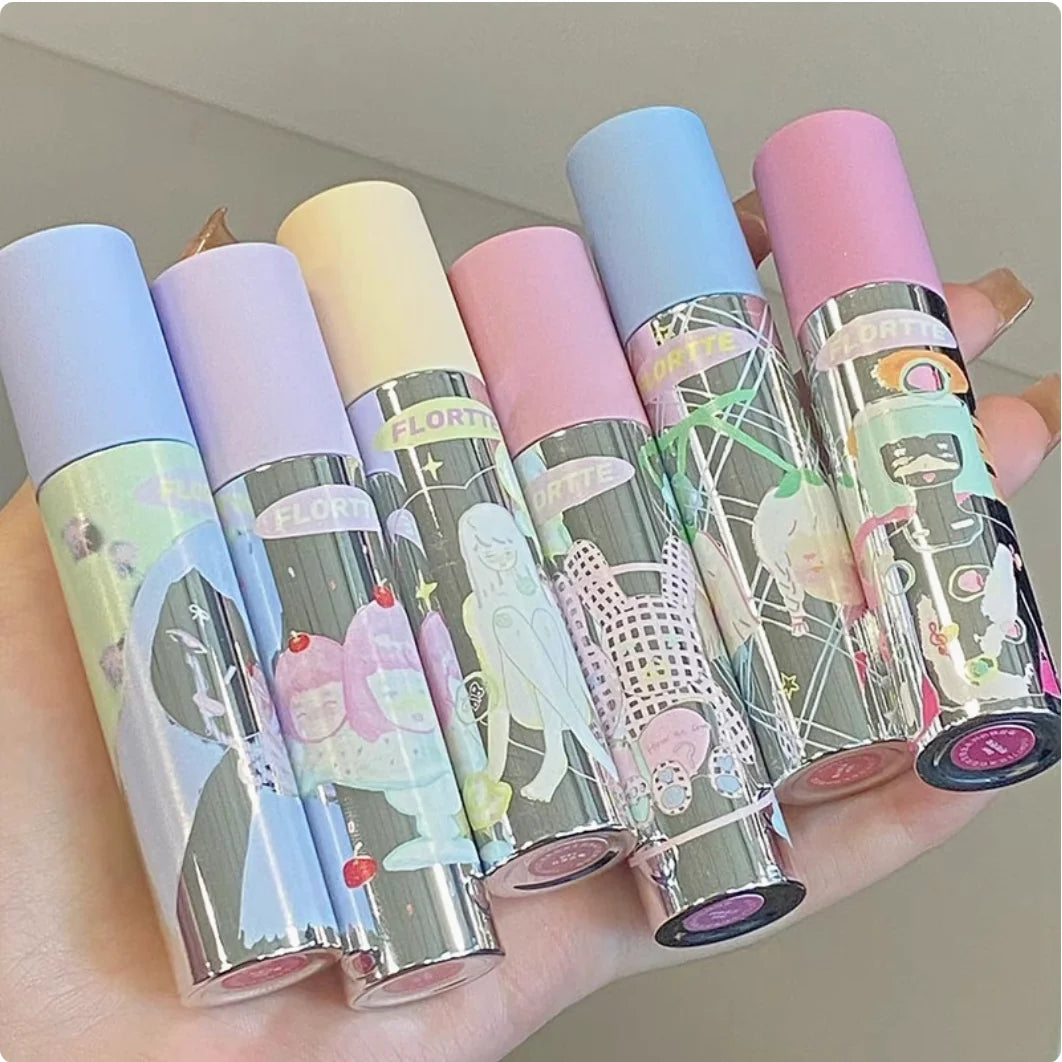 FLORTTE Wackky Girl's World Lip Cream Matte Velvet Non-stick Cup Zpaxo