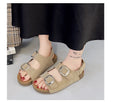 2025 Classic Double Button Sandals Women's Summer Shoes Outdoor