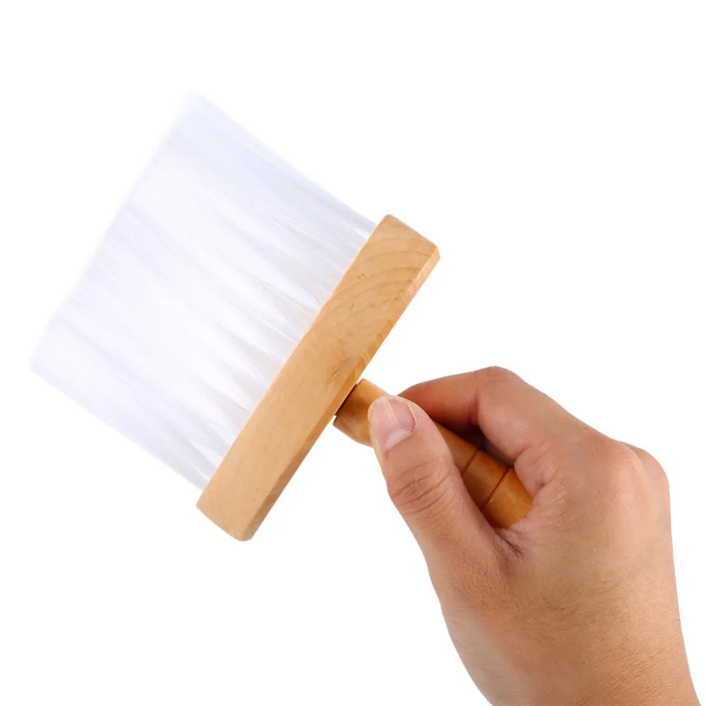 Personal Grooming Soft Bristle Neck Duster Brush Wood Handle Gentle Zpaxo