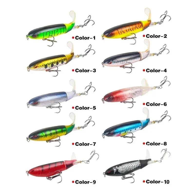 Whopper Popper Topwater Lure 15g – Soft Rotating Tail Bait