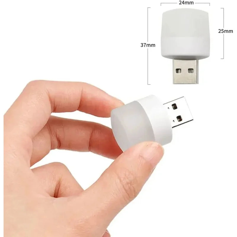 Mini USB LED Night Light – Plug-In Portable Reading Lamp