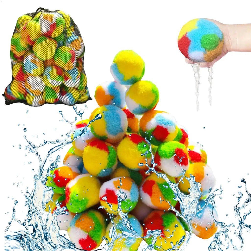 Reusable Water Sponge Balls 60 Pieces Absorbent Reusable Beach Toys Water Soaker Balls For Pool Party Beach Activities Summer Zpaxo China Mainland