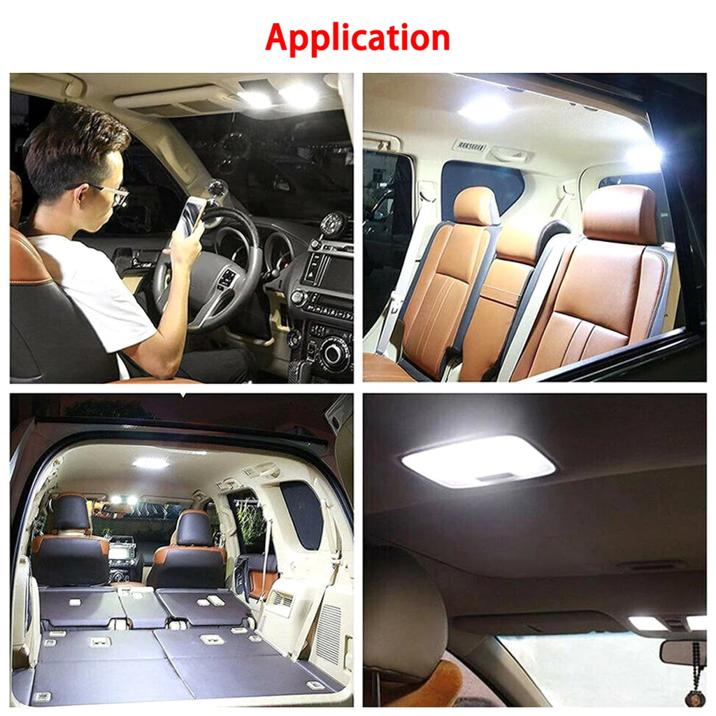 36 LED Car White Rectangular Lights 12V Vehicle Ceiling LED Lighting Lamp Auto Dome Reading Light with On/Off Switch Trunk Lamp Zpaxo