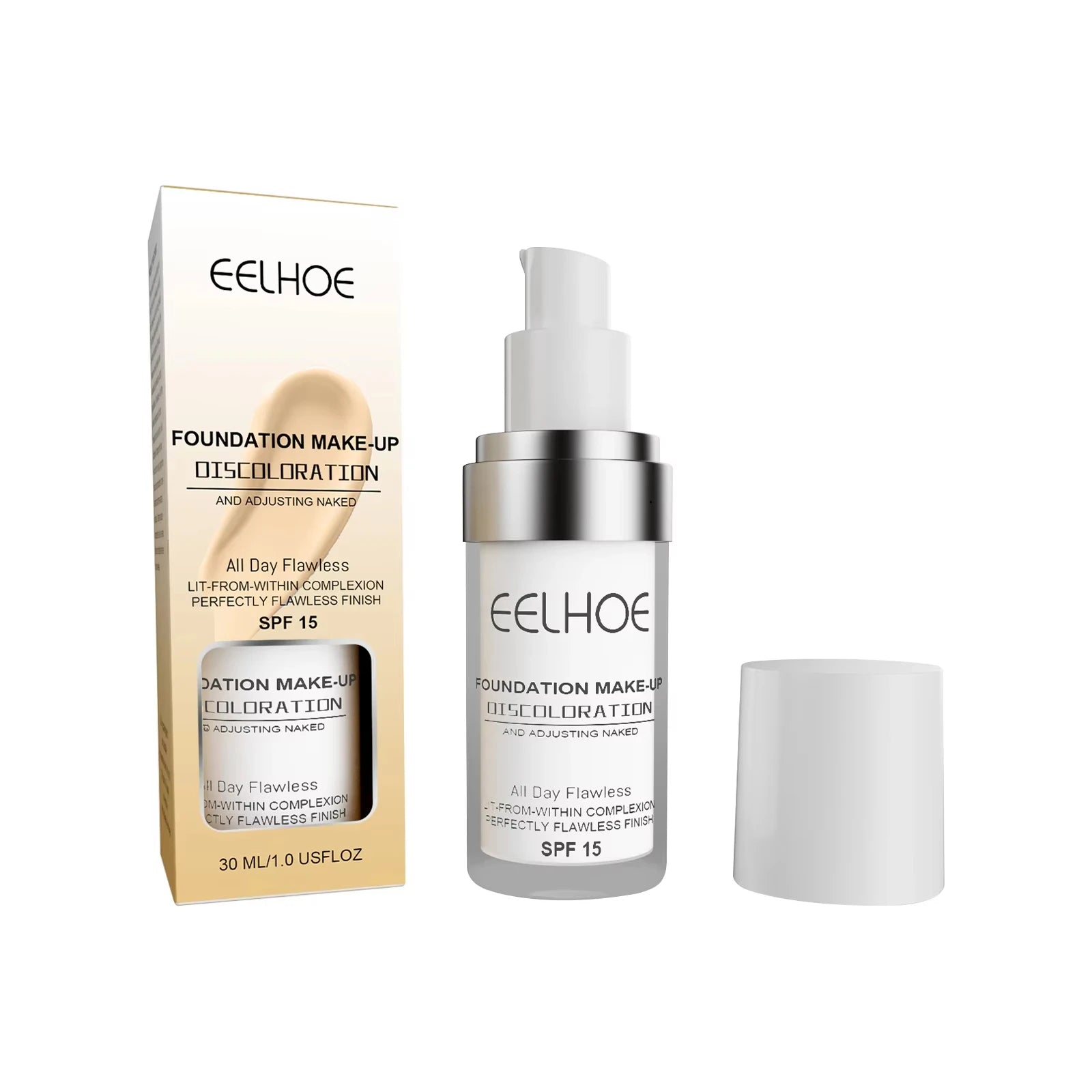 EELHOE Color Changing Foundation – Waterproof Full Coverage Liquid Foundation Zpaxo 1pc