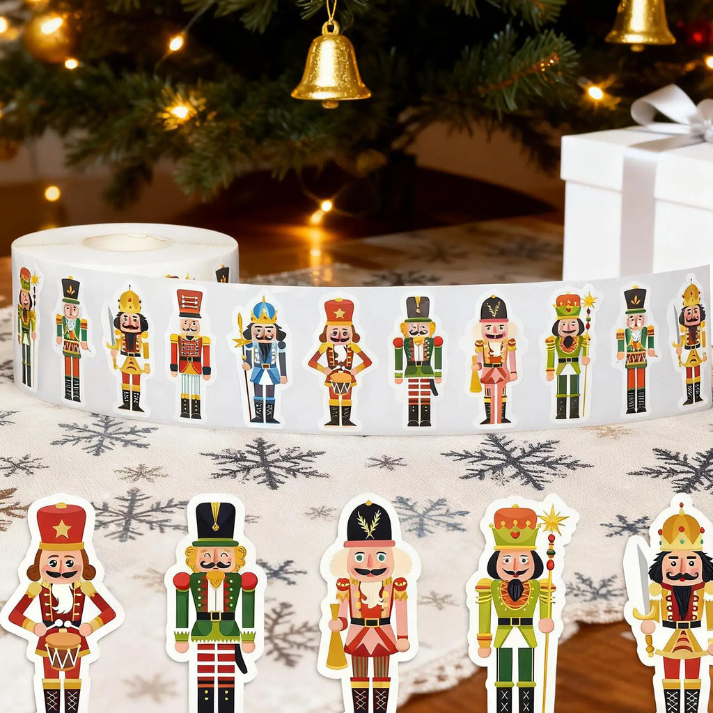 Christmas Stickers Bulk Nutcracker Paper Decals Scrapbook Journal