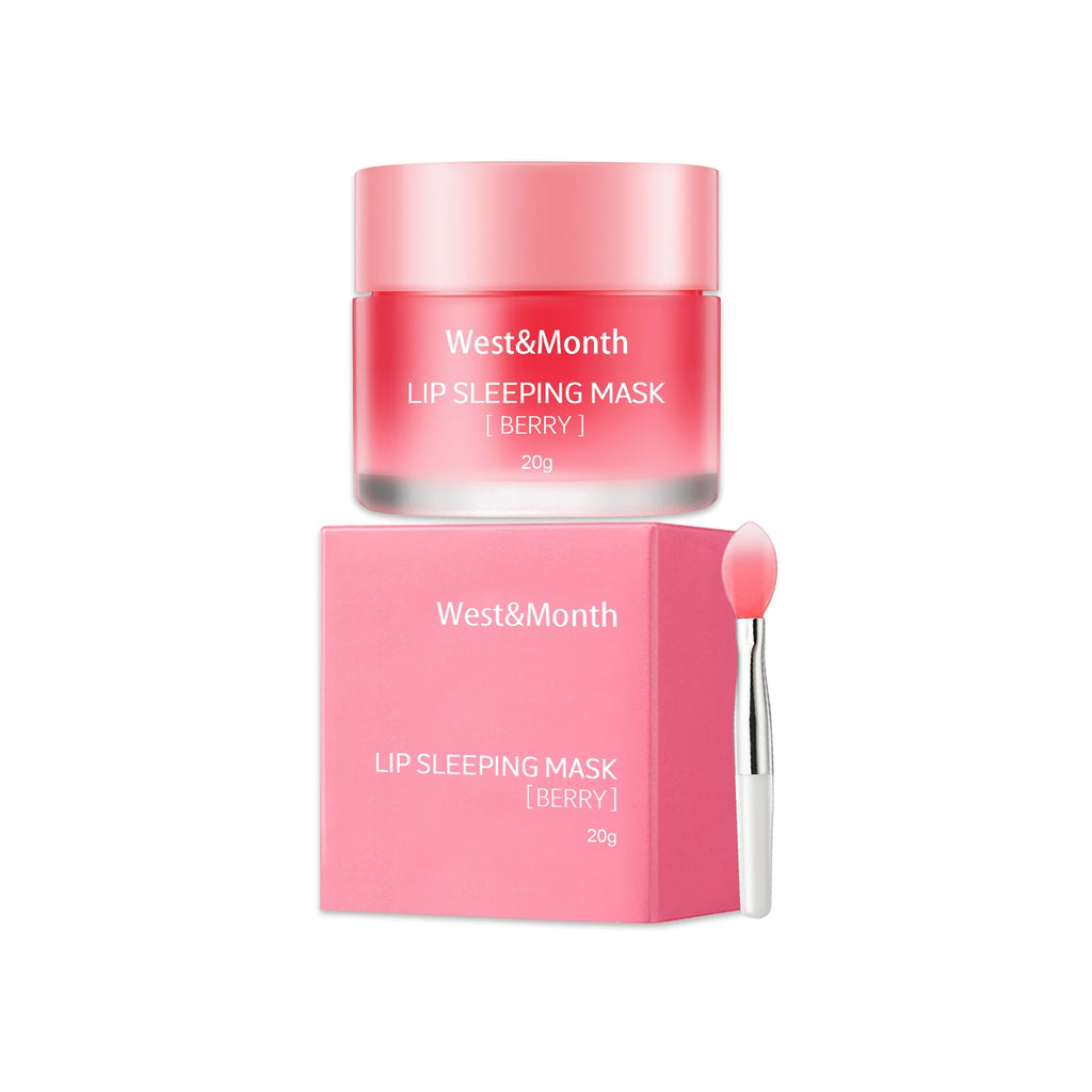 Moisturizing Lip Lines Moisturizing Lip Skin Jelly Lip Mask Moisturizing and Nourishing Repair Night Maintenance Lip Balm Care Zpaxo 20g with brush