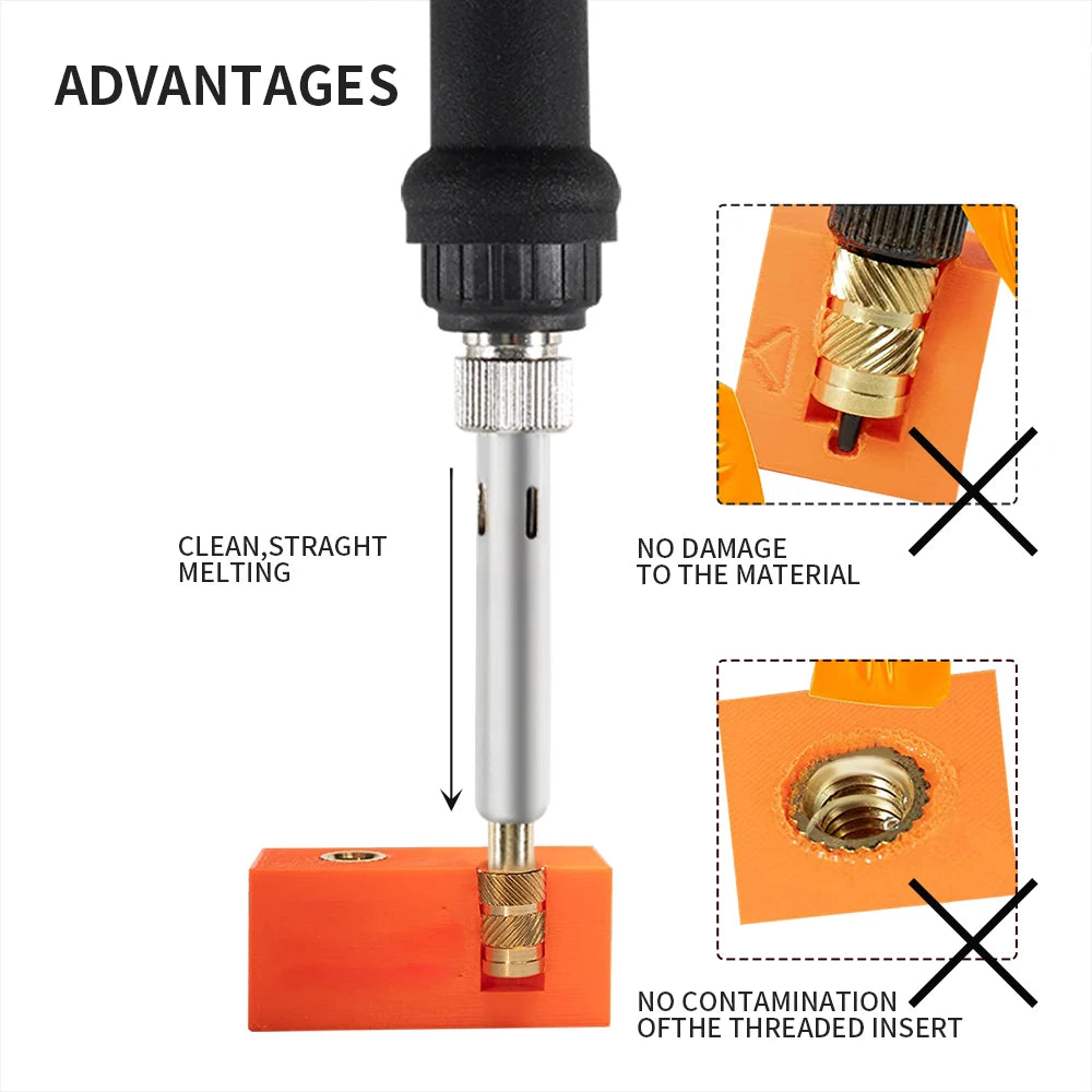 Heat Insert Nut Iron Tip M2 M3 M4 M5 M6 M8 Brass Thread Embedded